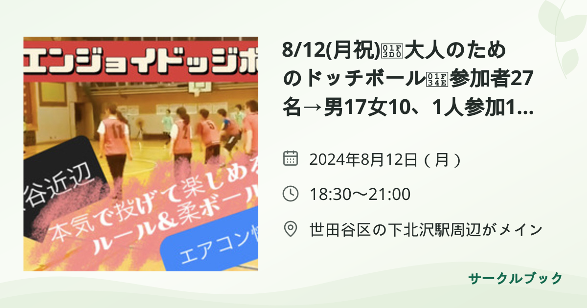 共有されるイベント画像のプレビュー