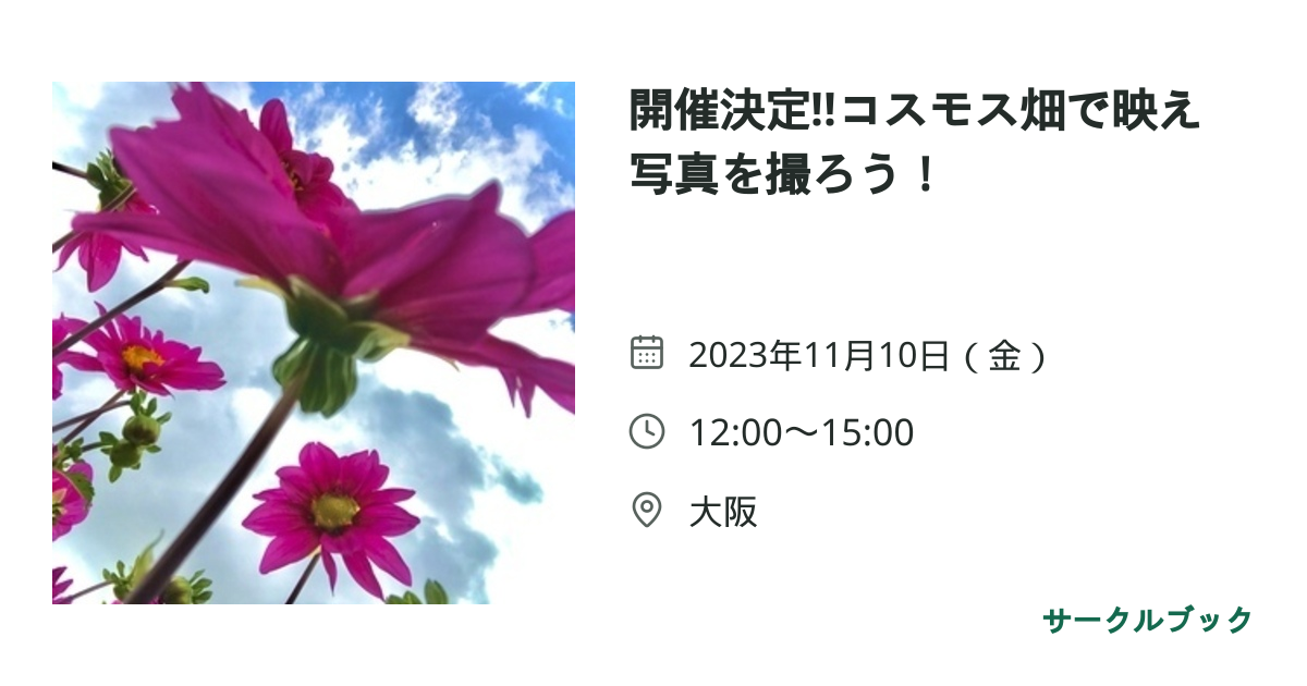 共有されるイベント画像のプレビュー
